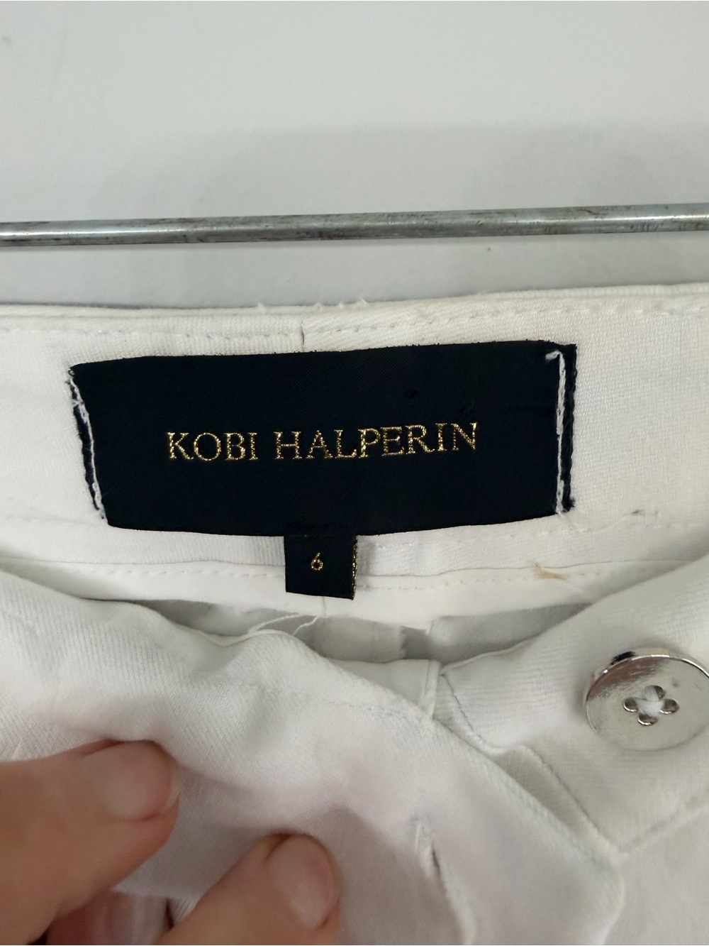 Kobi Halperin Women’s Size 6 Designer White Trouser Dress Pants Office Work - Picture 6 of 9